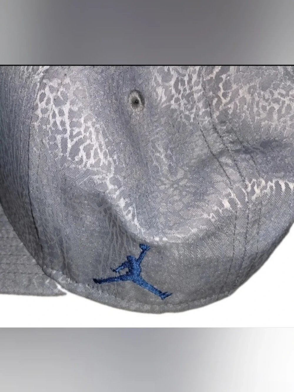 AirJordan 'TRUE OG' Grey Hat with Blue Jumpman Embroidered